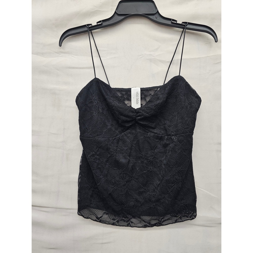 Wild Fable Womens Lace Camisole Top Black Nylon Blend Casual Size Small